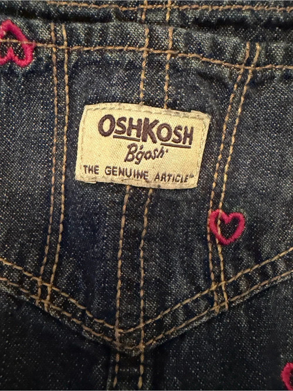 OshKosh B'gosh Dark Denim Overalls & Vintage Sailboat Carter Shortalls